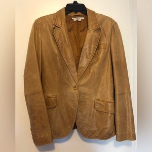 Zara Basic genuine leather blazer size L